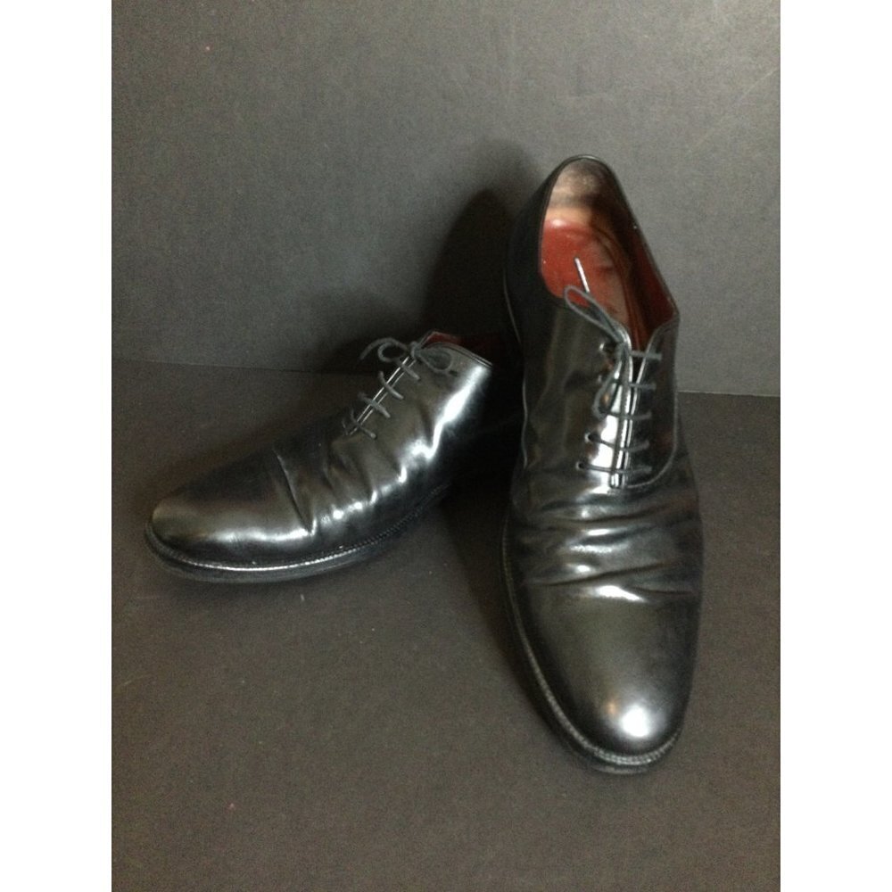 Valentino Salvatore Ferragamo Men's Leather Oxfords Dress Shoes Black Size 13